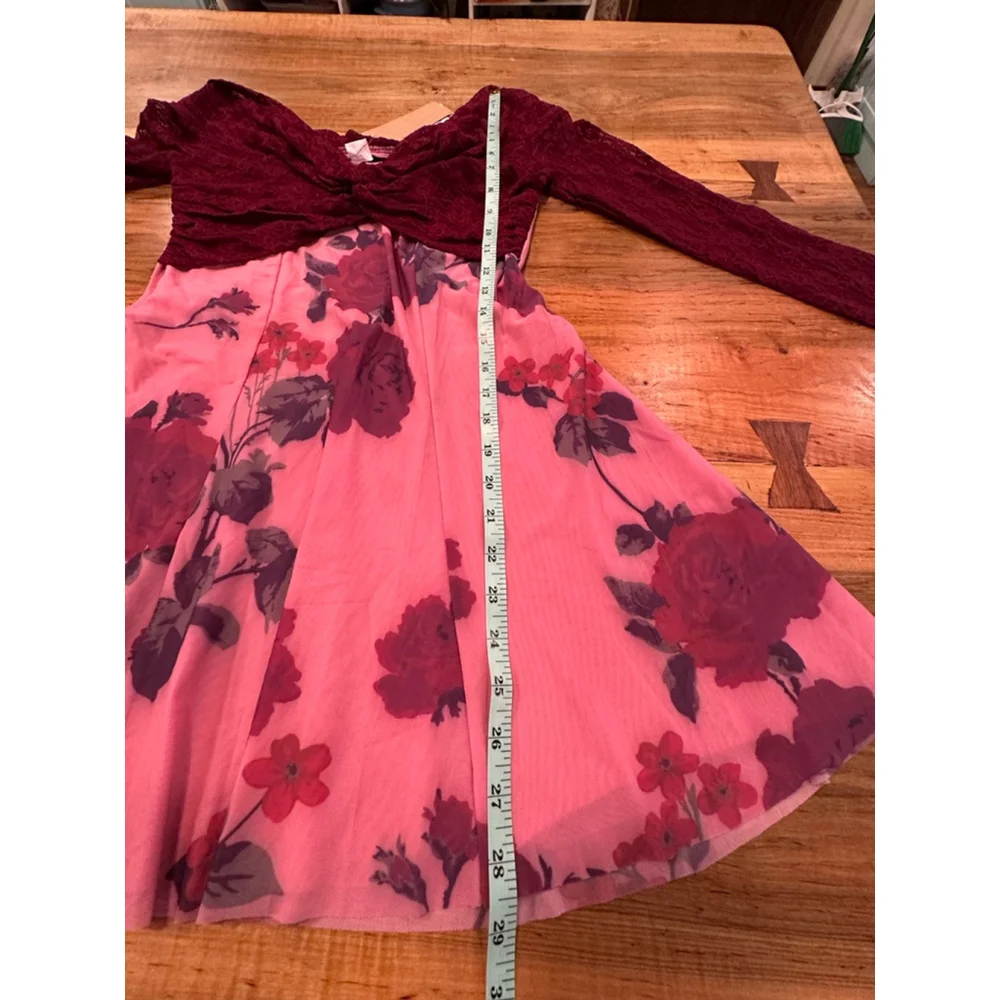 Kimchi Blue Urban Outfitters Pink Floral Mini Dress Medium NWT - Picture 14 of 15